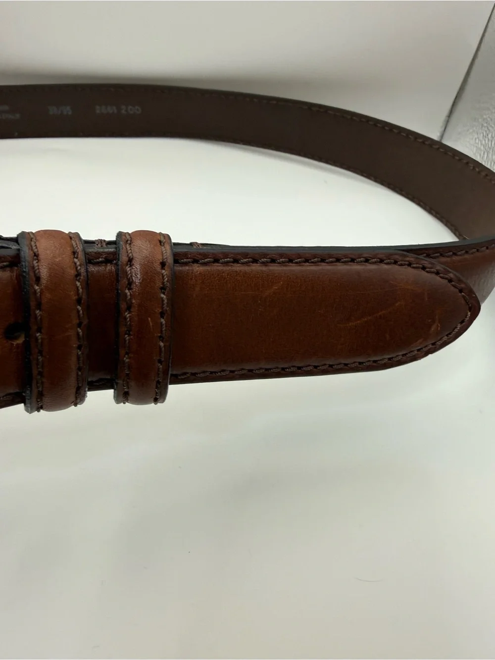 Jos. A. Bank Brown Leather Belt Men’s Size 38 Italian Leather Dress Casual 1.25”
